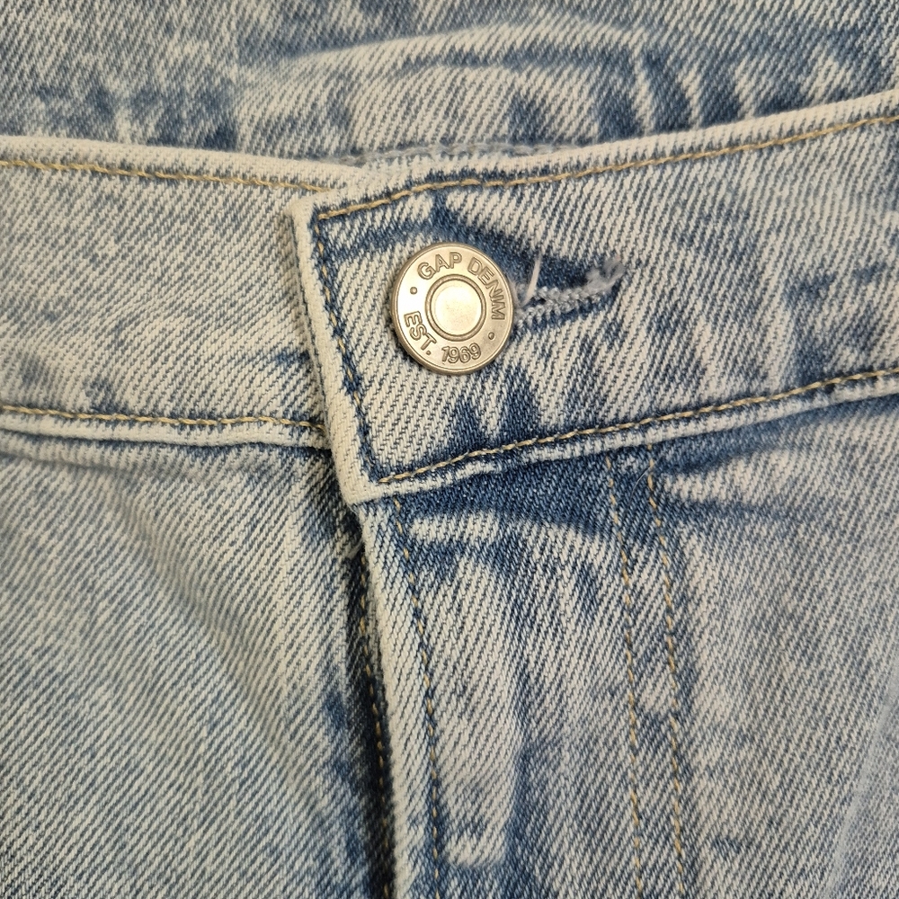Gap Wide Leg High Rise Stride Ankle Light Denim Jeans 27/4P - Picture 6 of 9